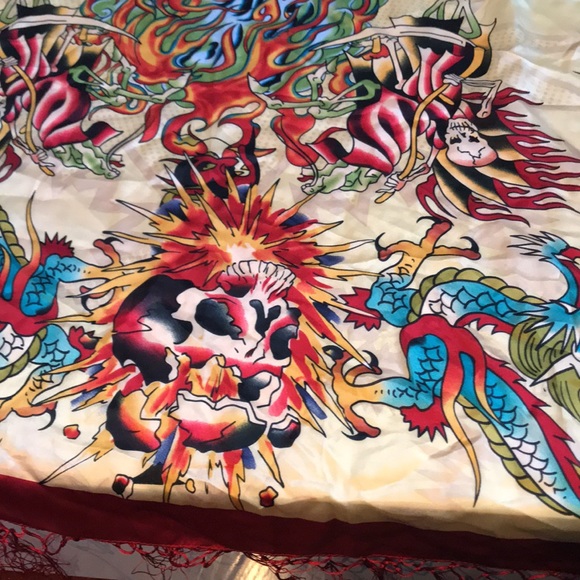 Ed Hardy Silk Scarf - Picture 7 of 13